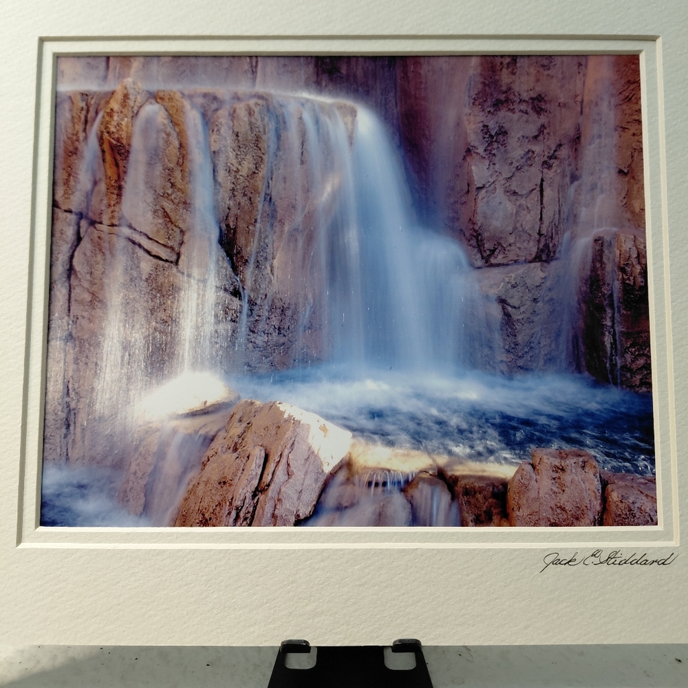 Serene Waterfall Art Photo Print By Jack E. Stiddard 8x10 Photo/11x14 Mat